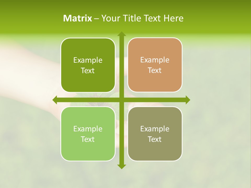Leaf Grass Hand PowerPoint Template