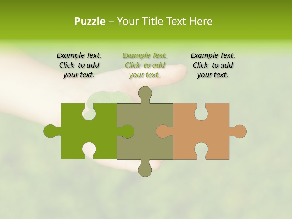 Leaf Grass Hand PowerPoint Template
