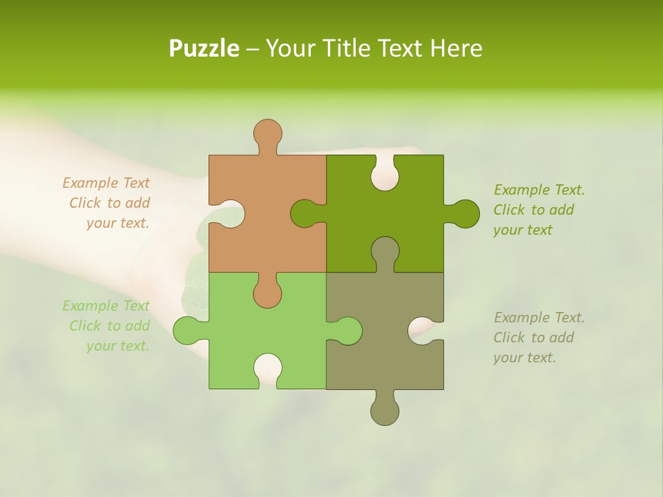 Leaf Grass Hand PowerPoint Template