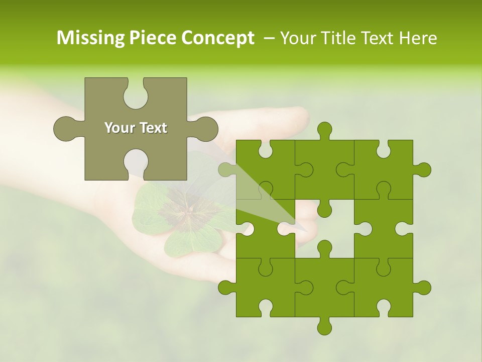 Leaf Grass Hand PowerPoint Template