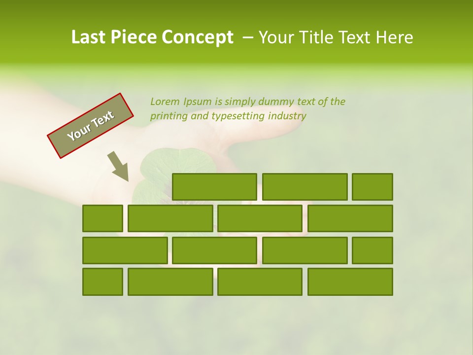 Leaf Grass Hand PowerPoint Template
