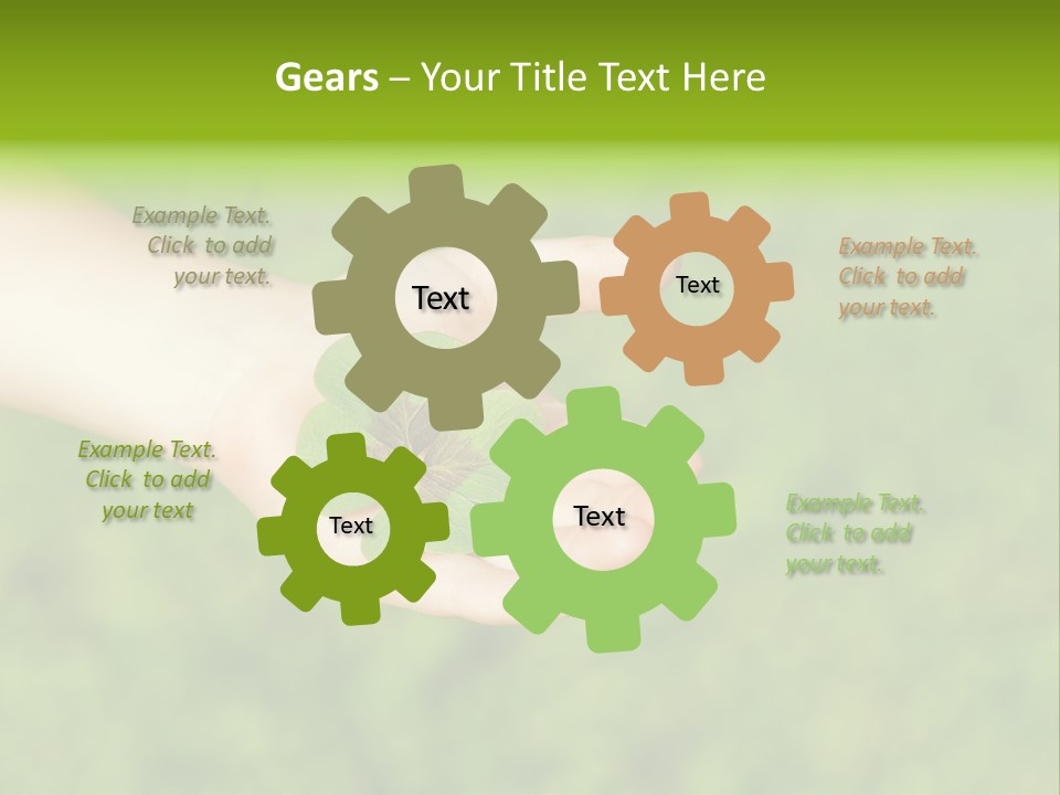 Leaf Grass Hand PowerPoint Template