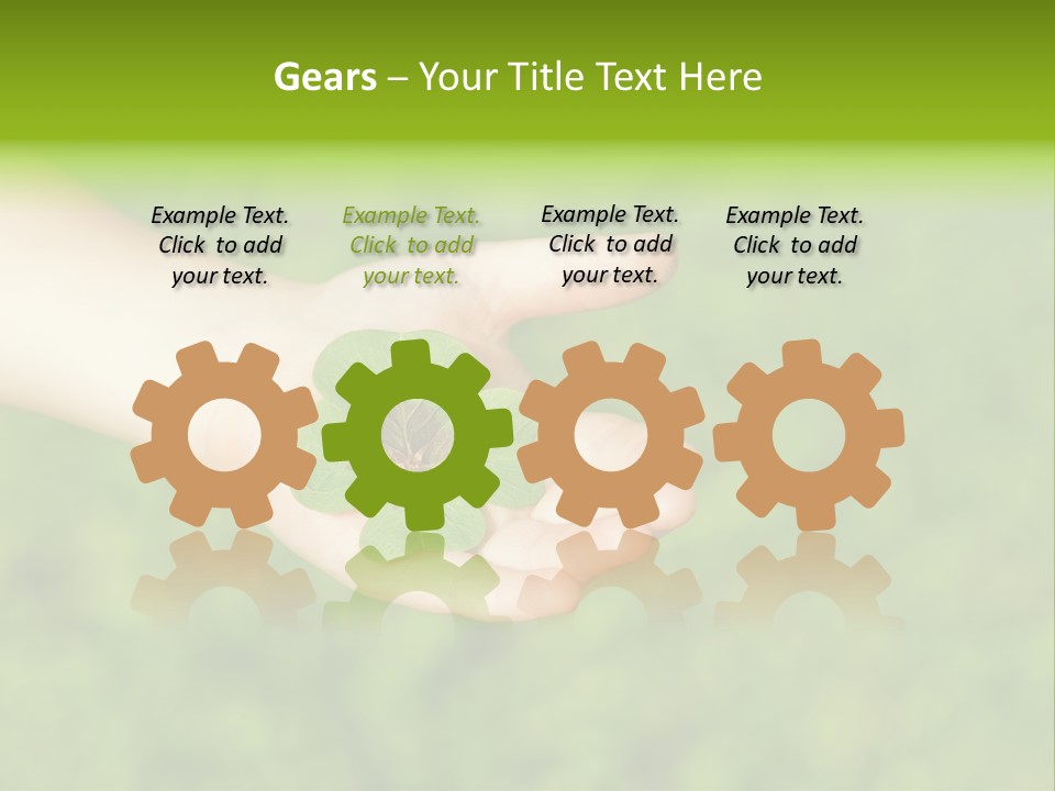 Leaf Grass Hand PowerPoint Template