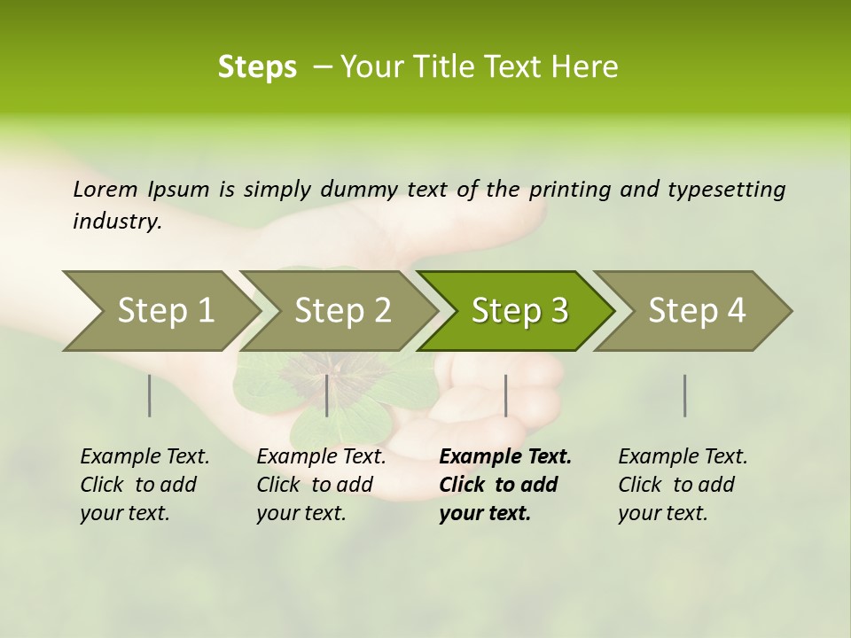 Leaf Grass Hand PowerPoint Template