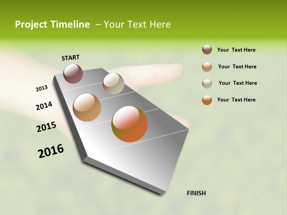 Leaf Grass Hand PowerPoint Template