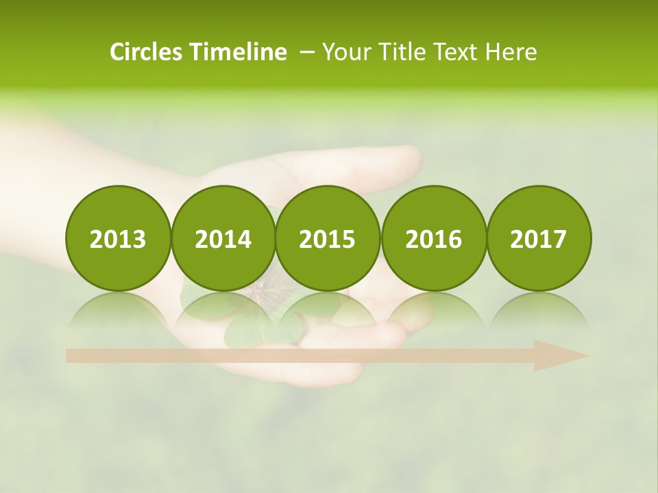 Leaf Grass Hand PowerPoint Template