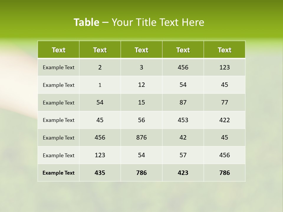 Leaf Grass Hand PowerPoint Template
