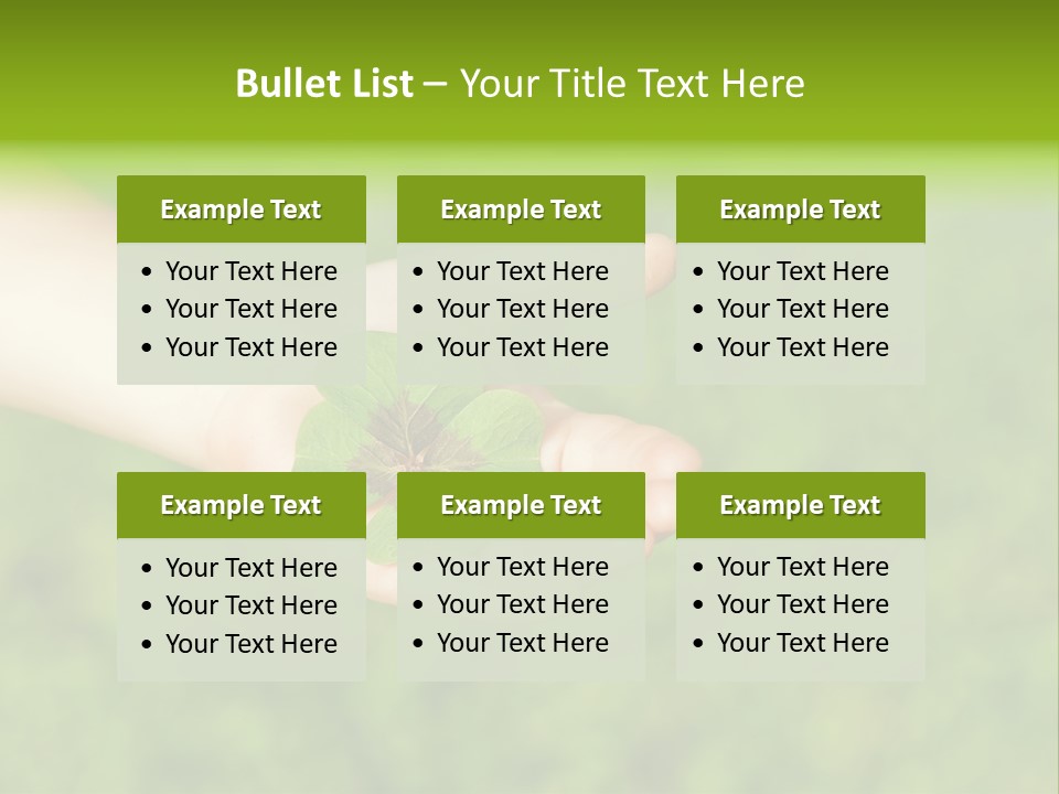 Leaf Grass Hand PowerPoint Template