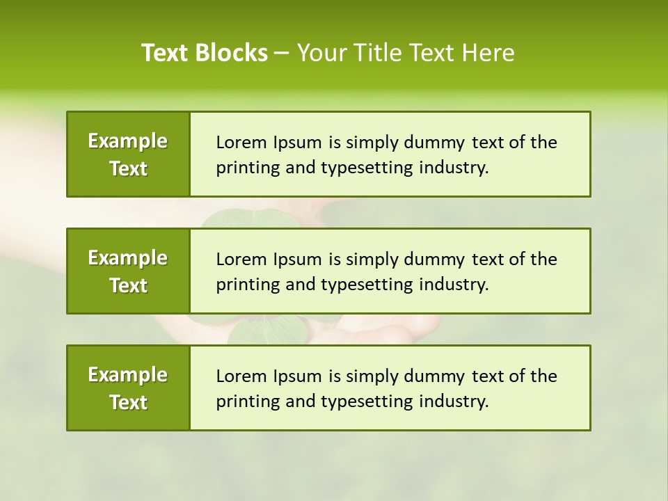 Leaf Grass Hand PowerPoint Template