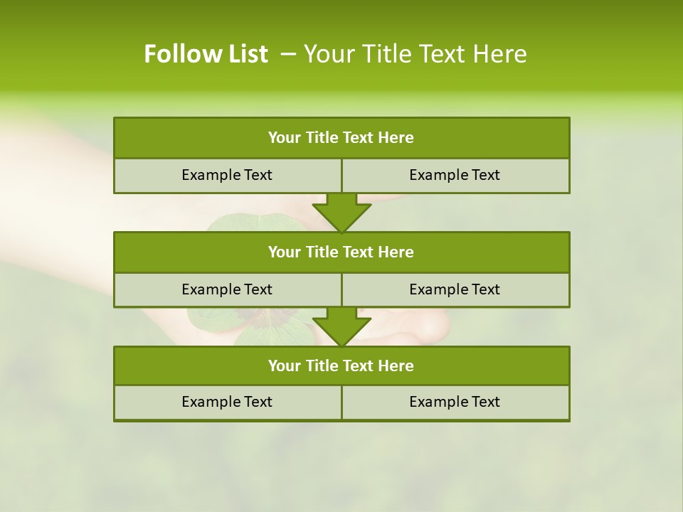 Leaf Grass Hand PowerPoint Template