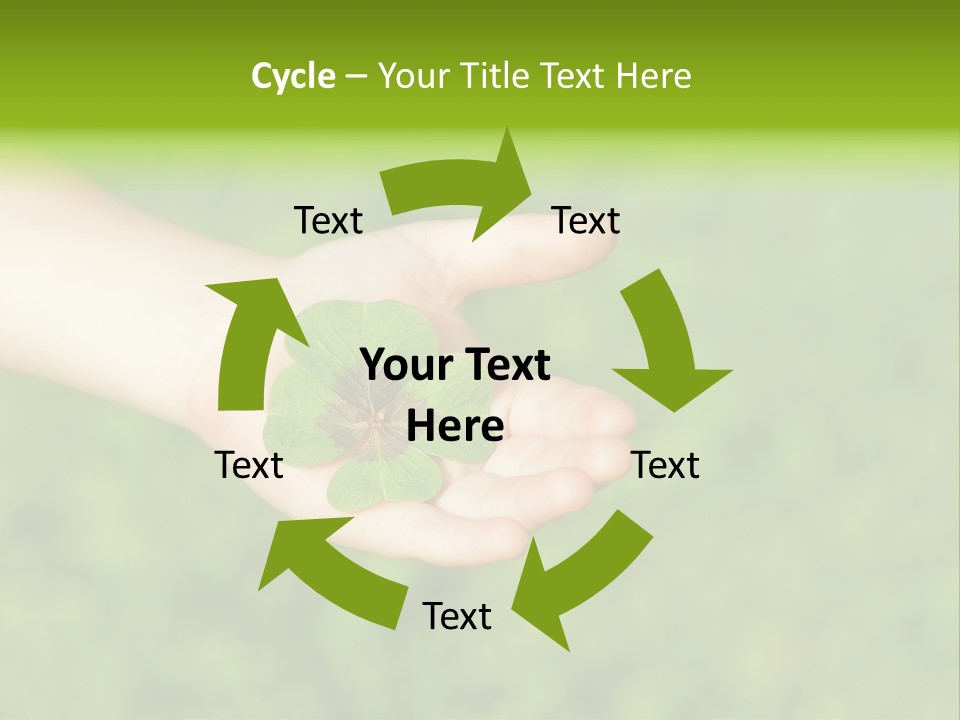 Leaf Grass Hand PowerPoint Template