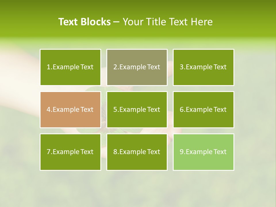 Leaf Grass Hand PowerPoint Template