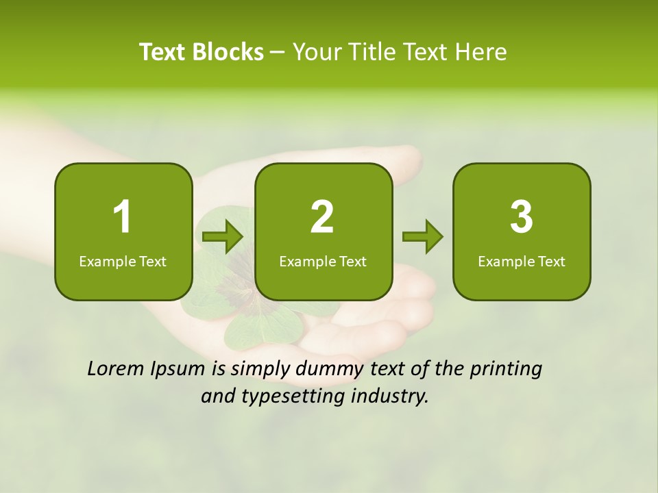 Leaf Grass Hand PowerPoint Template