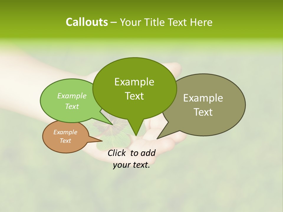 Leaf Grass Hand PowerPoint Template