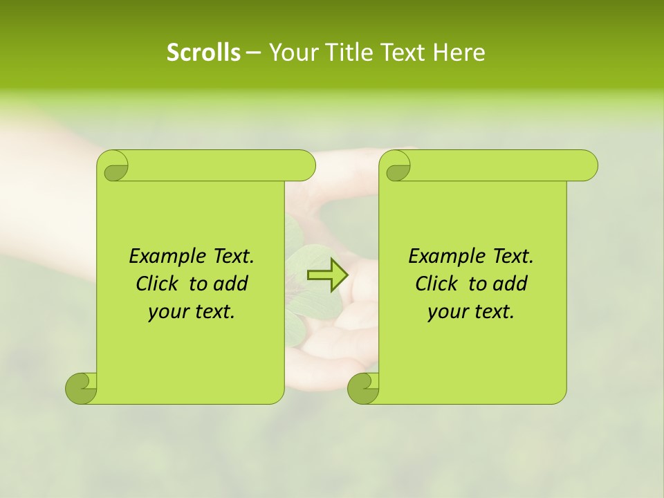 Leaf Grass Hand PowerPoint Template