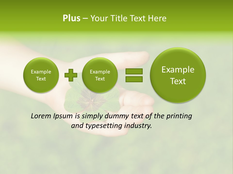Leaf Grass Hand PowerPoint Template