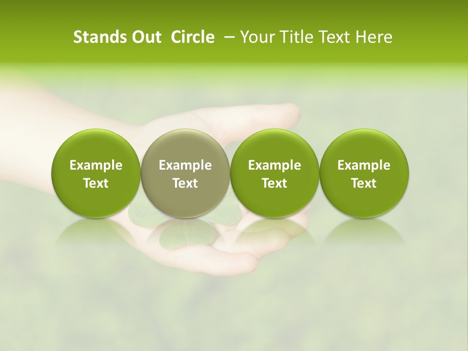 Leaf Grass Hand PowerPoint Template