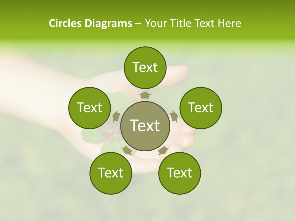 Leaf Grass Hand PowerPoint Template