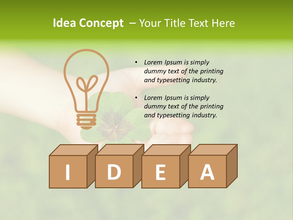 Leaf Grass Hand PowerPoint Template