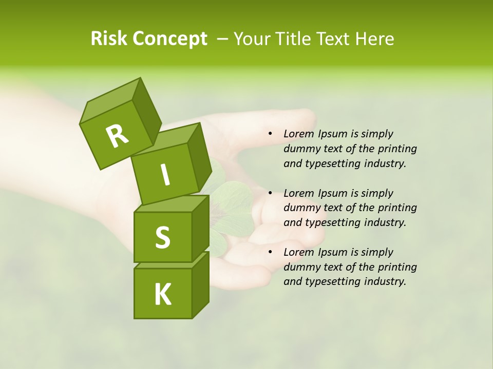 Leaf Grass Hand PowerPoint Template