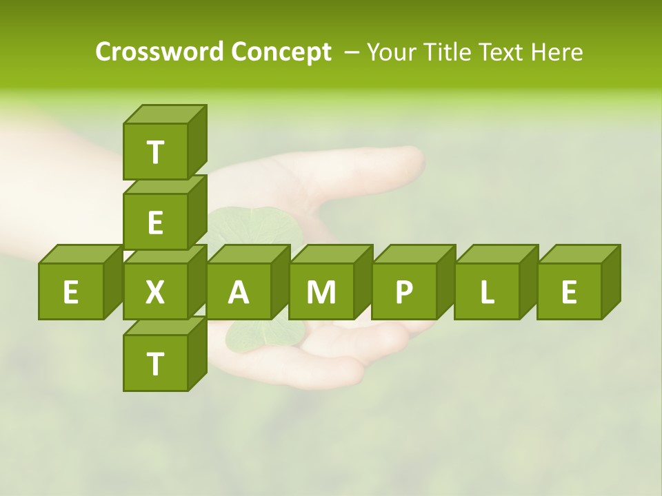Leaf Grass Hand PowerPoint Template