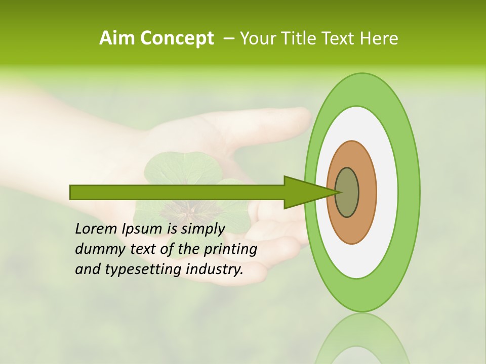 Leaf Grass Hand PowerPoint Template