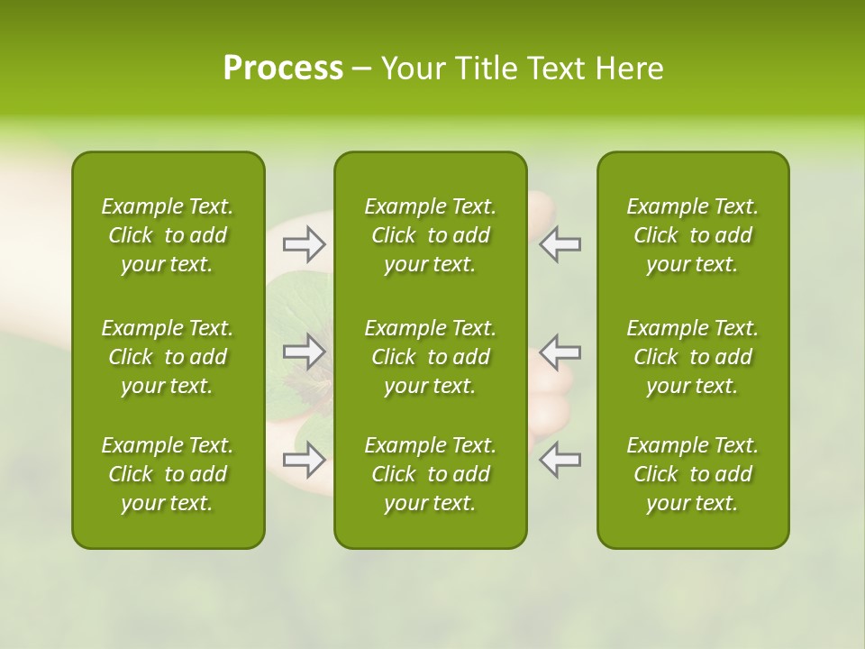Leaf Grass Hand PowerPoint Template