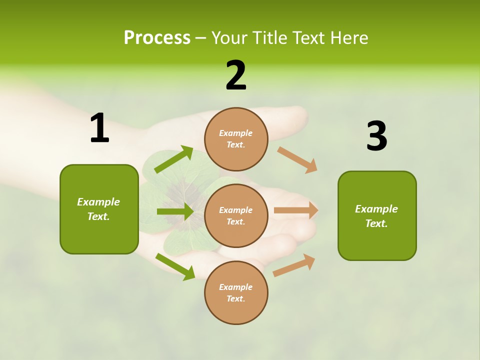 Leaf Grass Hand PowerPoint Template
