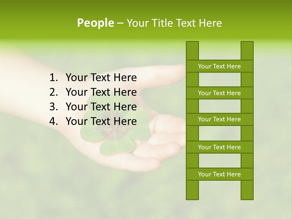 Leaf Grass Hand PowerPoint Template