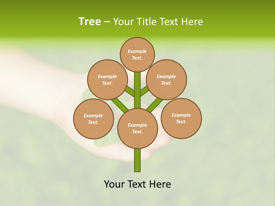 Leaf Grass Hand PowerPoint Template