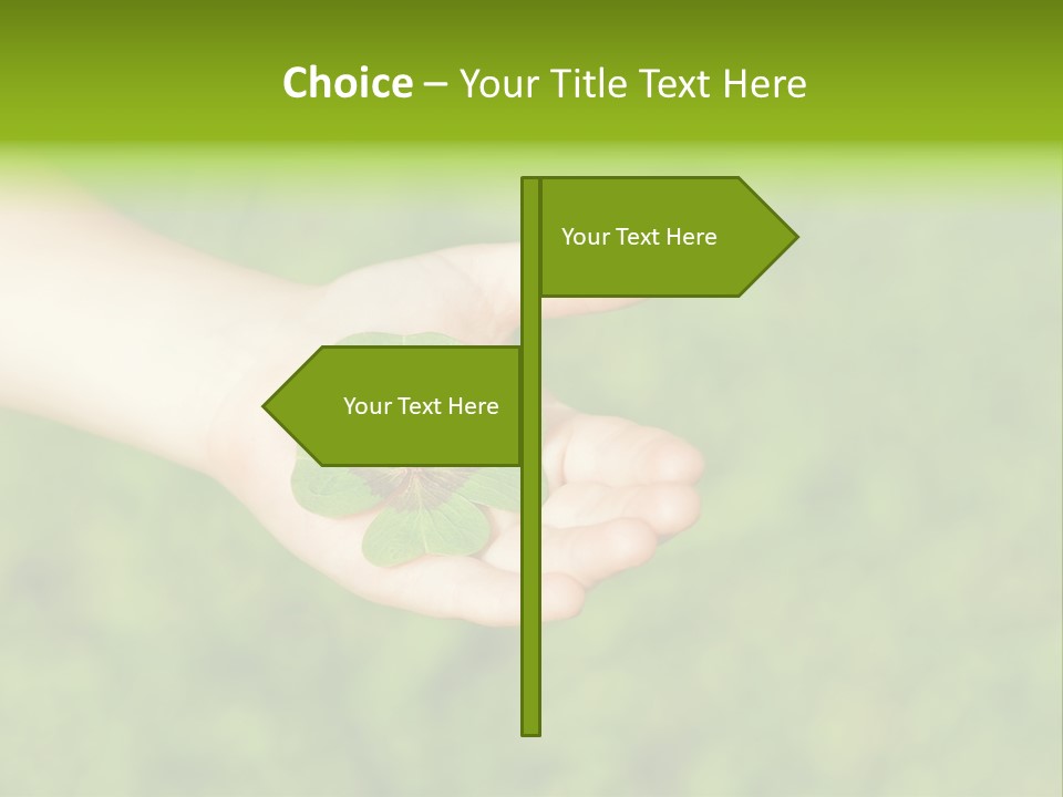 Leaf Grass Hand PowerPoint Template