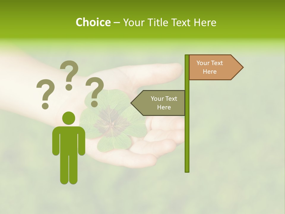 Leaf Grass Hand PowerPoint Template