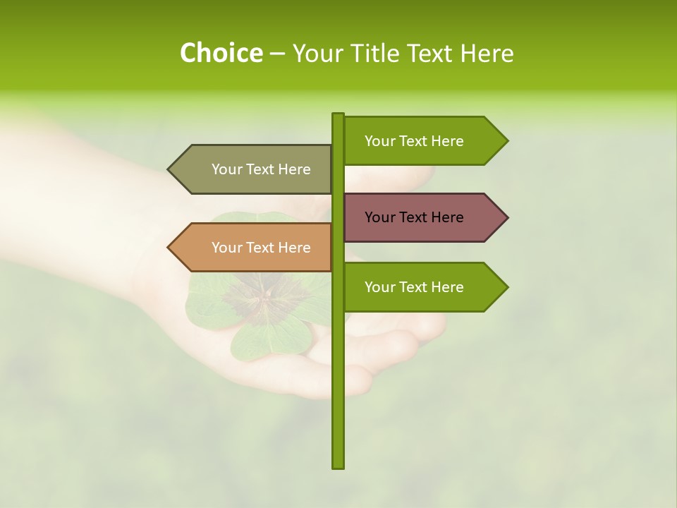 Leaf Grass Hand PowerPoint Template