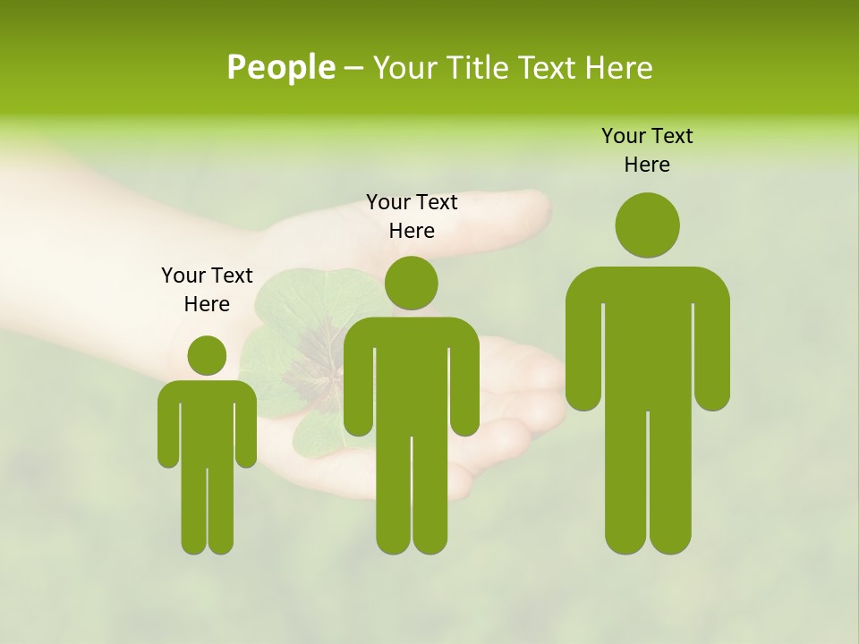 Leaf Grass Hand PowerPoint Template