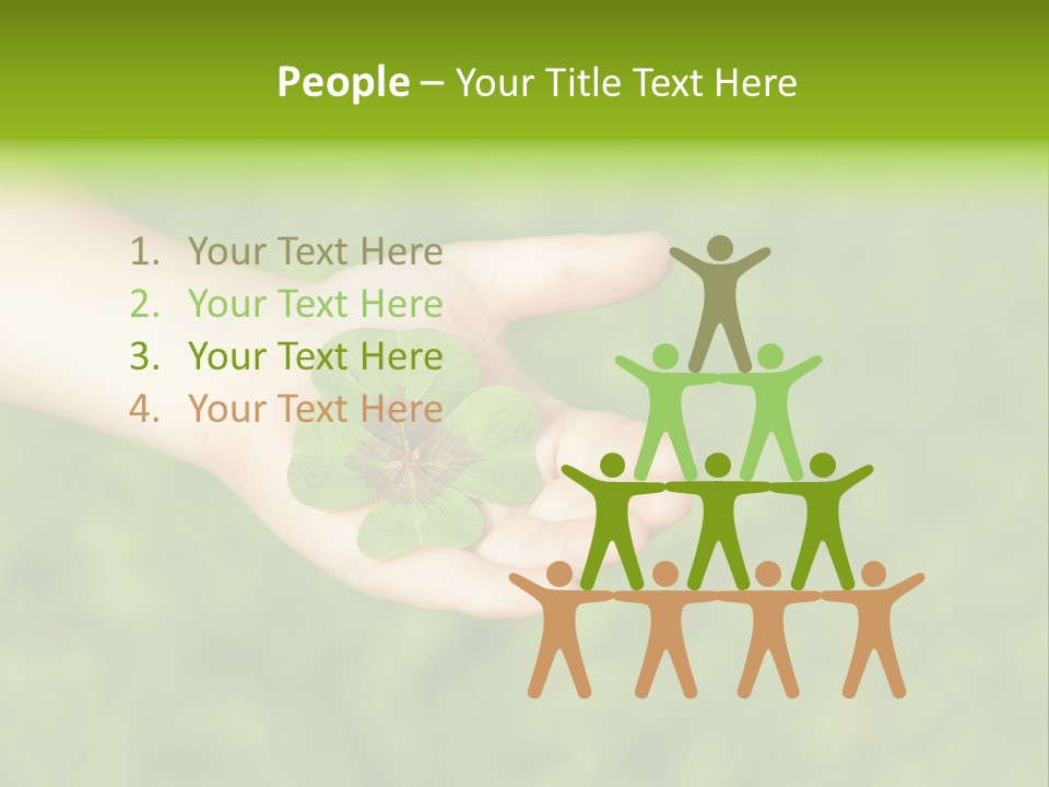 Leaf Grass Hand PowerPoint Template