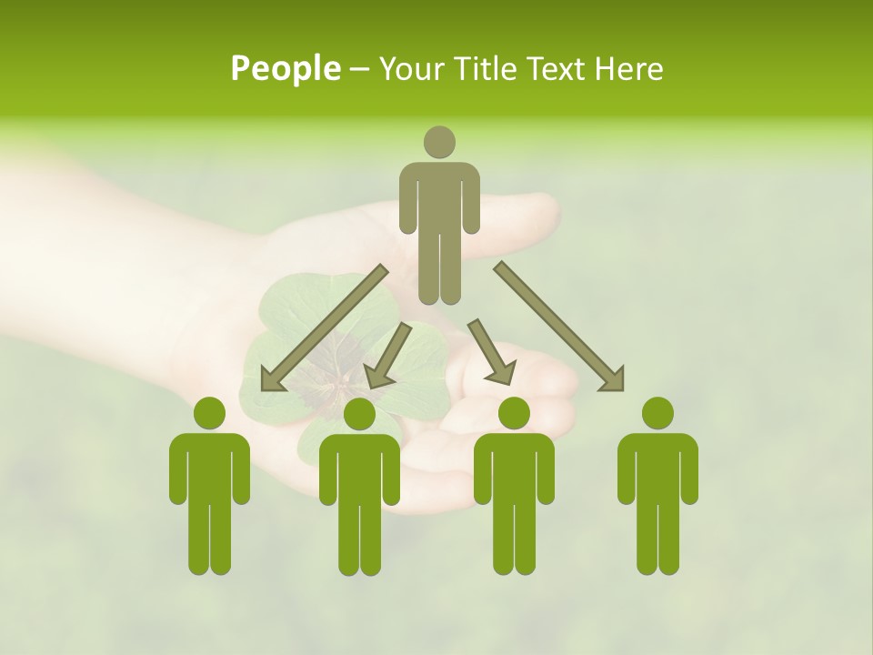 Leaf Grass Hand PowerPoint Template