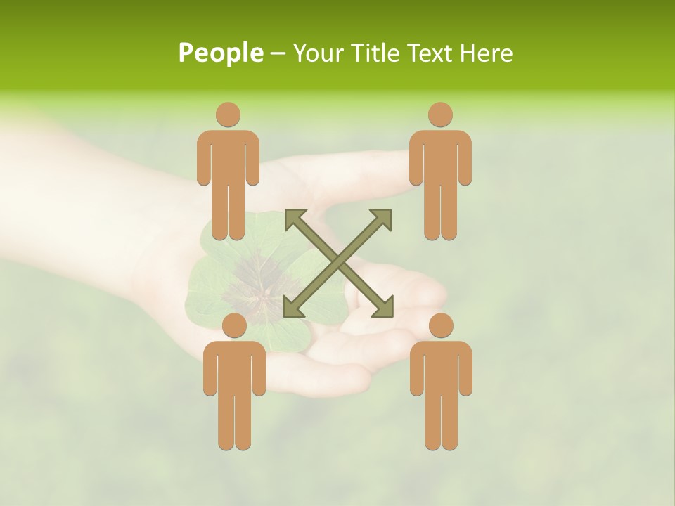 Leaf Grass Hand PowerPoint Template