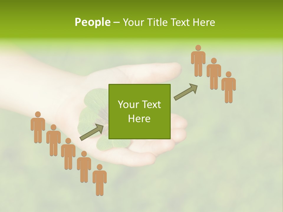 Leaf Grass Hand PowerPoint Template