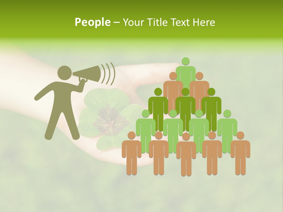 Leaf Grass Hand PowerPoint Template
