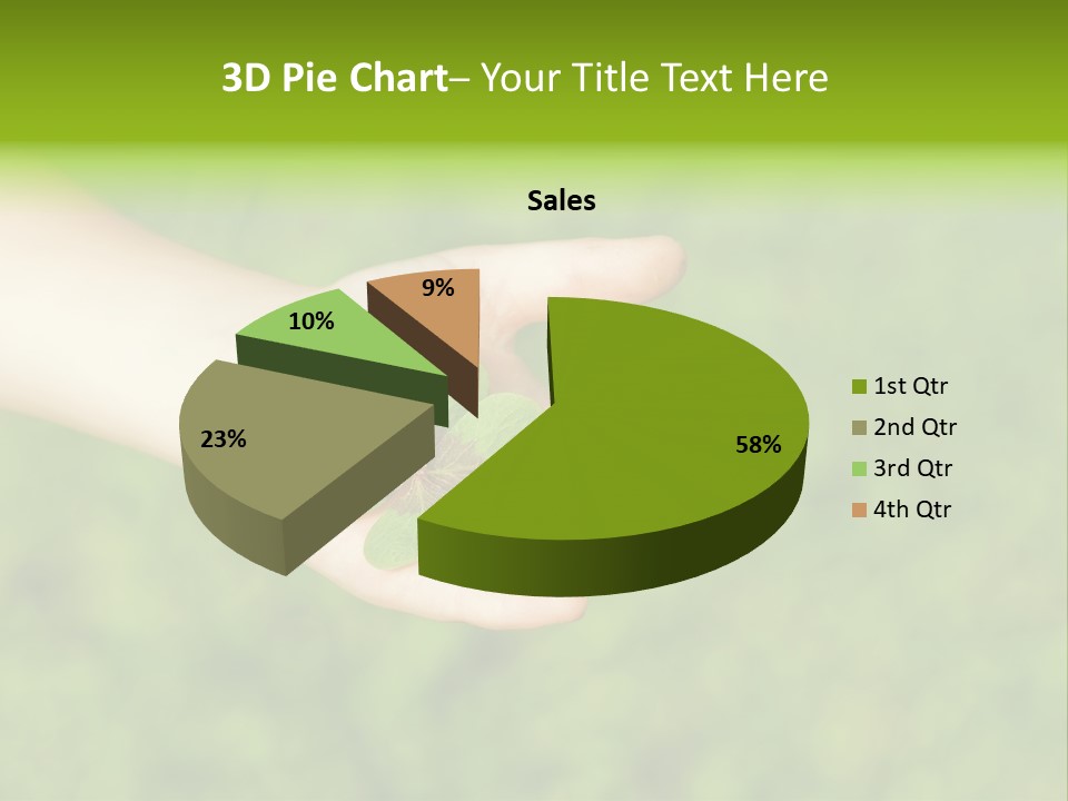 Leaf Grass Hand PowerPoint Template