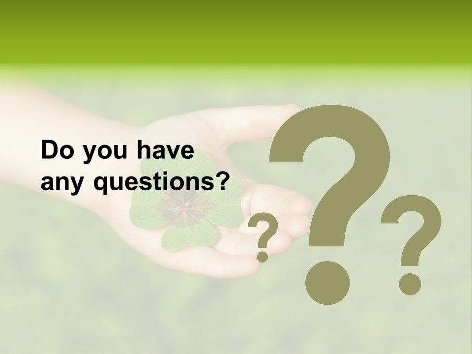 Leaf Grass Hand PowerPoint Template