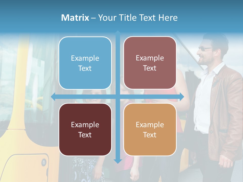 Commute Male Bus Station PowerPoint Template