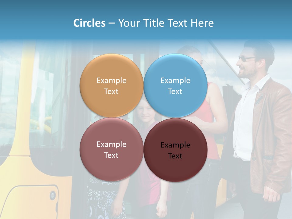 Commute Male Bus Station PowerPoint Template