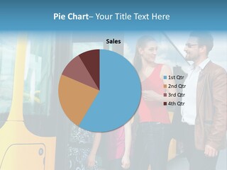 Commute Male Bus Station PowerPoint Template