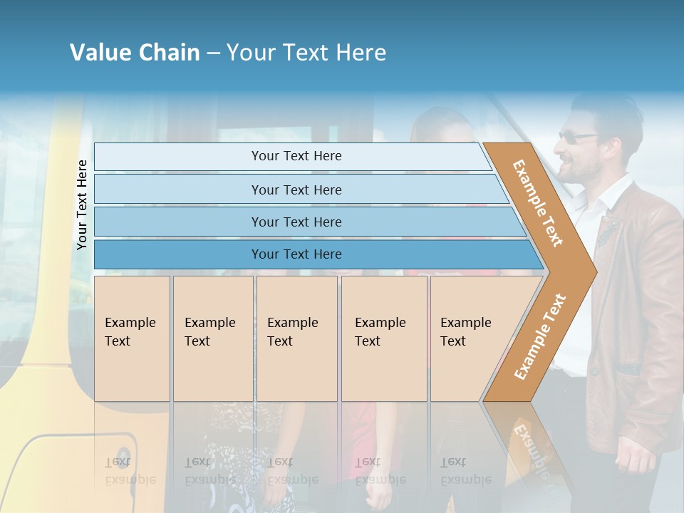 Commute Male Bus Station PowerPoint Template