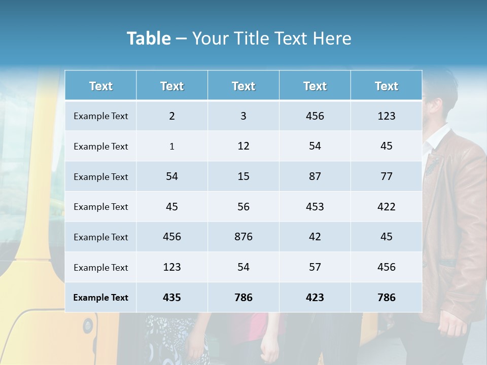 Commute Male Bus Station PowerPoint Template