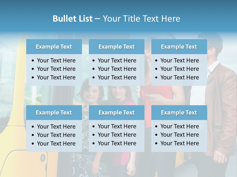 Commute Male Bus Station PowerPoint Template