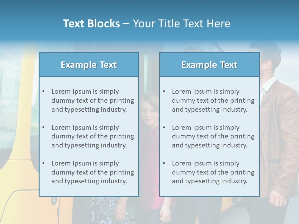 Commute Male Bus Station PowerPoint Template