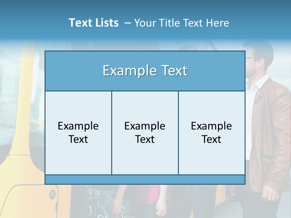 Commute Male Bus Station PowerPoint Template