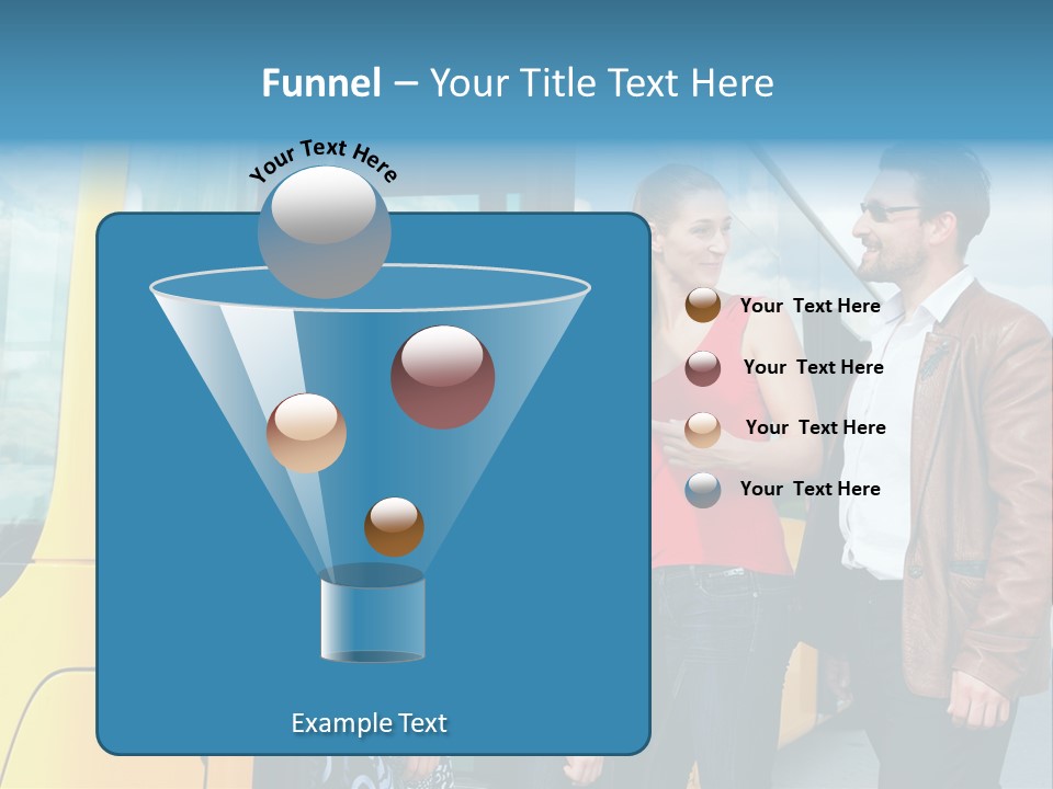 Commute Male Bus Station PowerPoint Template